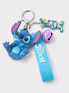 Disney Stitch Keychain Charm with Blue Strap - NWT